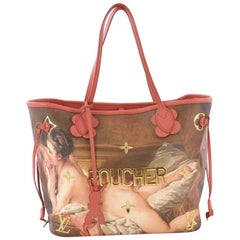 Louis Vuitton Neverfull NM Tote Limited Edition Jeff Koons Boucher Print Canvas