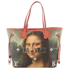 Louis Vuitton Neverfull NM Tote Limited Edition Jeff Koons Da Vinci Print Canvas