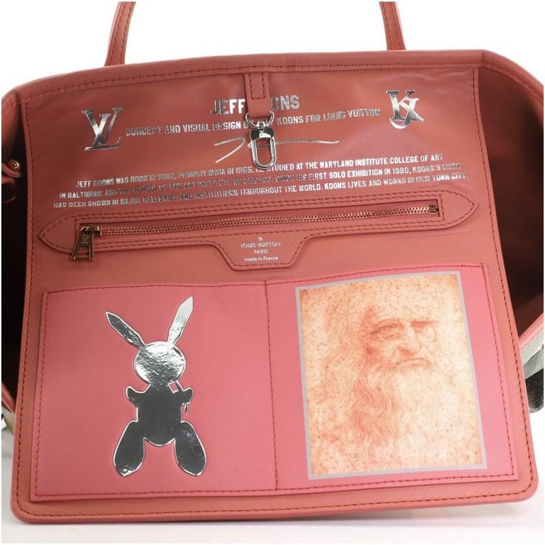 Louis Vuitton Neverfull Nm Tote Limited Edition Jeff Koons Da Vinci Print  Canvas Mm Auction