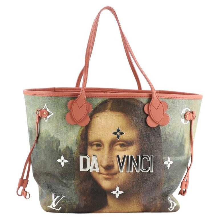 Louis Vuitton Neverfull NM Tote Limited Edition Jeff Koons Da Vinci Print  at 1stDibs