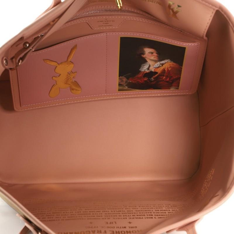 Beige Louis Vuitton Neverfull NM Tote Limited Edition Jeff Koons Fragonard Pri