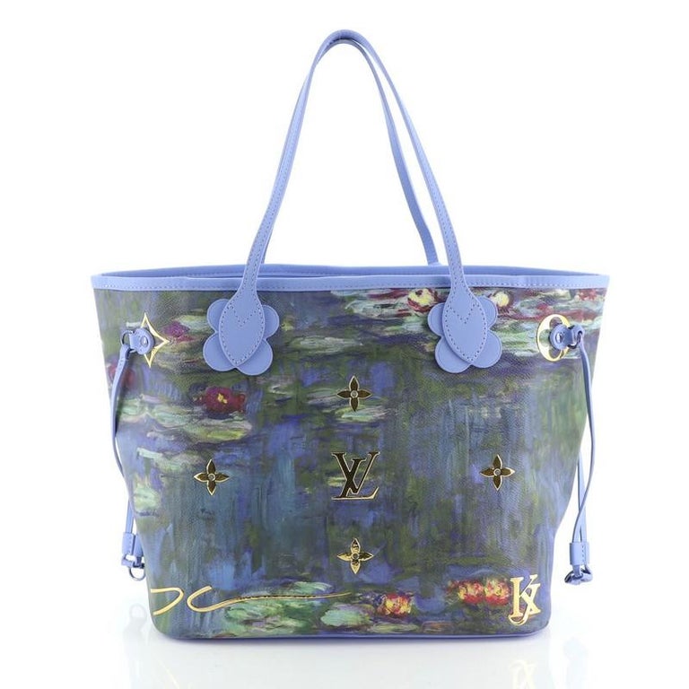 Louis Vuitton Neverfull NM Tote Limited Edition Jeff Koons Monet Print Ca  at 1stDibs
