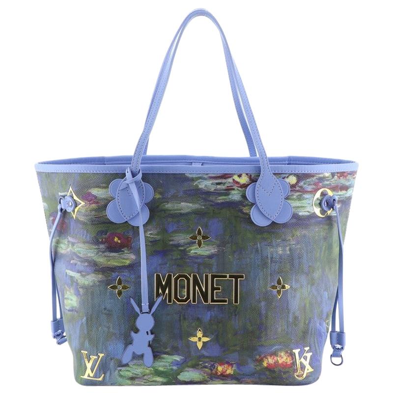 Louis Vuitton Neverfull NM Tote Limited Edition Jeff Koons Monet Print Ca
