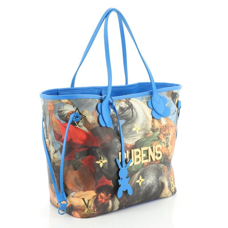 Louis Vuitton Neverfull NM Tote Limited Edition Jeff Koons Rubens Print C In Good Condition In NY, NY
