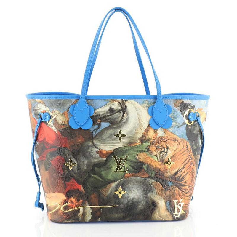 Women's or Men's Louis Vuitton Neverfull NM Tote Limited Edition Jeff Koons Rubens Print C
