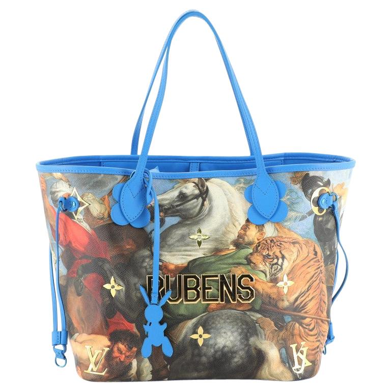 Louis Vuitton Neverfull mm Pochette Watercolor by The Pool Blue