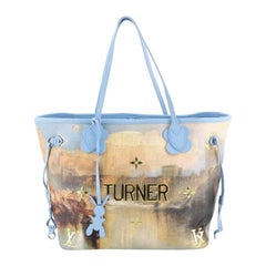 Louis Vuitton Neverfull NM Tote Limited Edition Jeff Koons Turner Print Can
