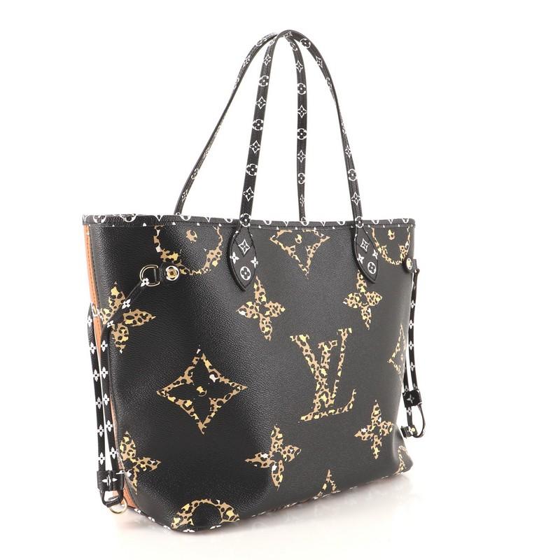 Black Louis Vuitton Neverfull NM Tote Limited Edition Jungle Monogram Giant MM