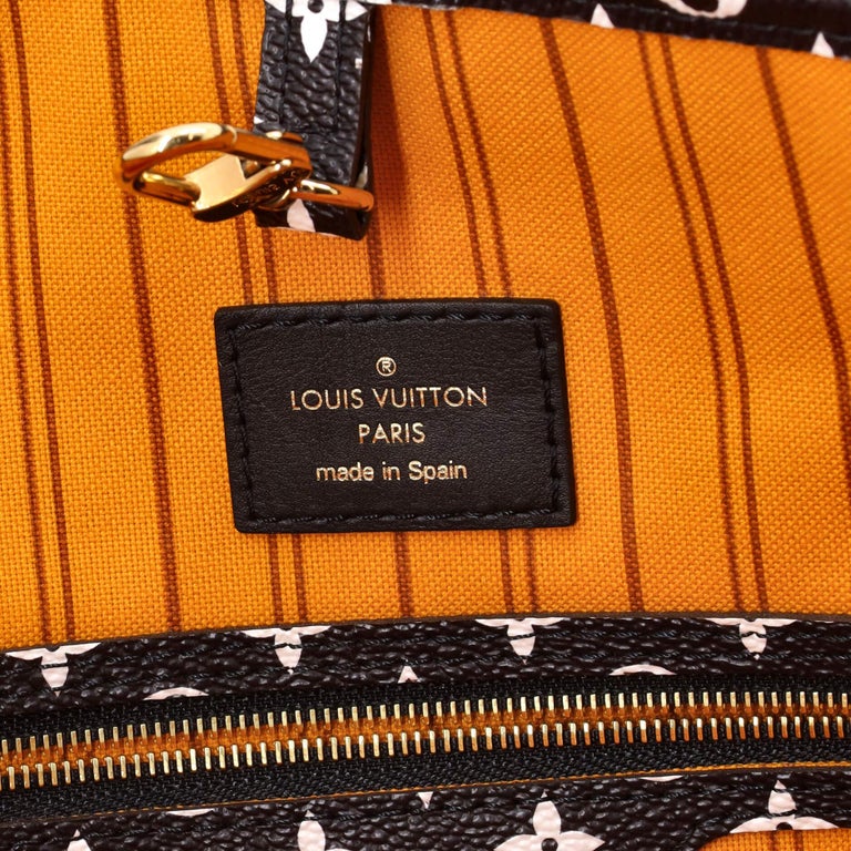 Louis Vuitton Black And Orange Jungle Giant Monogram Neverfull MM