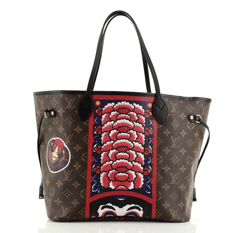 Louis Vuitton Neverfull NM Tote Limited Edition Kabuki Monogram Canvas MM  In Good Condition In NY, NY