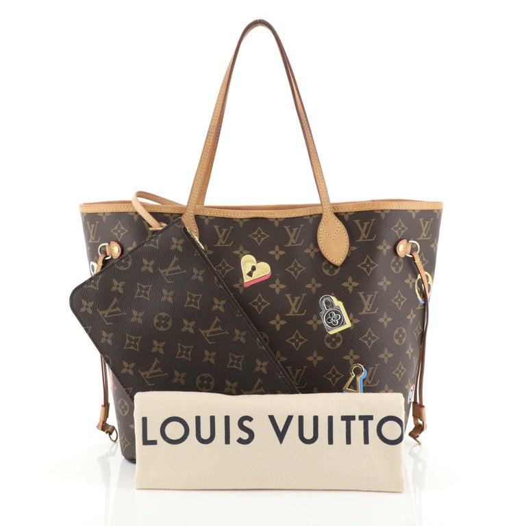 Louis Vuitton Neverfull NM Tote Limited Edition Love Lock Monogram Canvas  MM at 1stDibs
