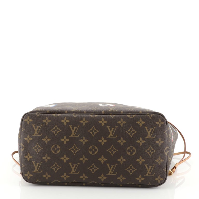 Louis Vuitton Neverfull NM Tote Limited Edition Love Lock Monogram Canvas MM at 1stdibs