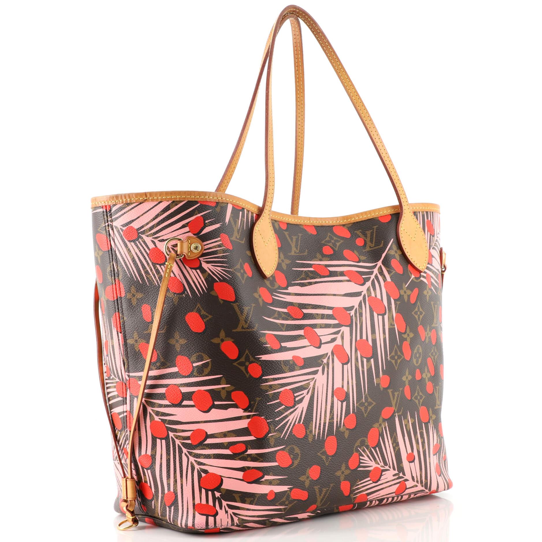 Louis Vuitton Neverfull NM Tote Limited Edition Monogram Jungle Dots MM In Good Condition In NY, NY