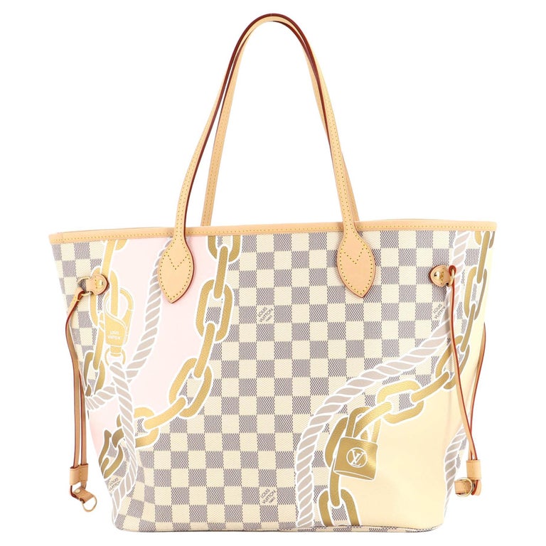 Louis Vuitton Limited Edition Damier Tahitienne Neverfull MM NM Tote  36lk427s For Sale at 1stDibs