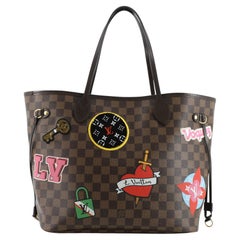 louis vuitton neverfull personalised Louis Vuitton Neverfull NM Tote Limited Edition Patches Damier MM