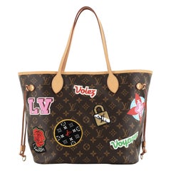 Louis Vuitton Neverfull NM Tote Limited Edition Patches Monogram Canvas MM