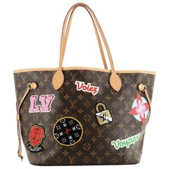 Louis Vuitton Neverfull NM Tote Limited Edition Patches Monogram Canvas MM