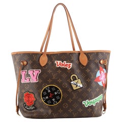 Louis Vuitton Neverfull NM Tragetasche Limited Edition Patches Monogramm Segeltuch MM