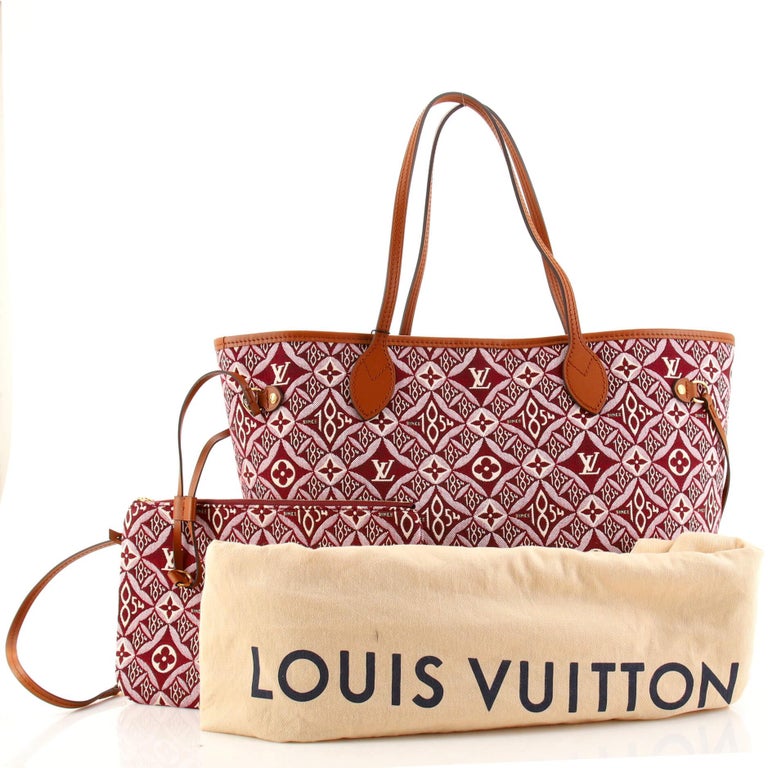 Louis Vuitton Since 1854 Neverfull mm Jacquard Shoulder Bag Grey