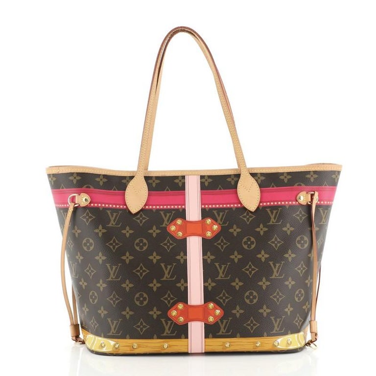 Louis Vuitton Rare Summer Trunks Monogram Neverfull Pochette GM Wristlet Bag  ref.293867 - Joli Closet