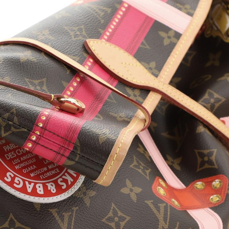 Women's or Men's Louis Vuitton Neverfull NM Tote Limited Edition Summer Trunks Monogram Ca