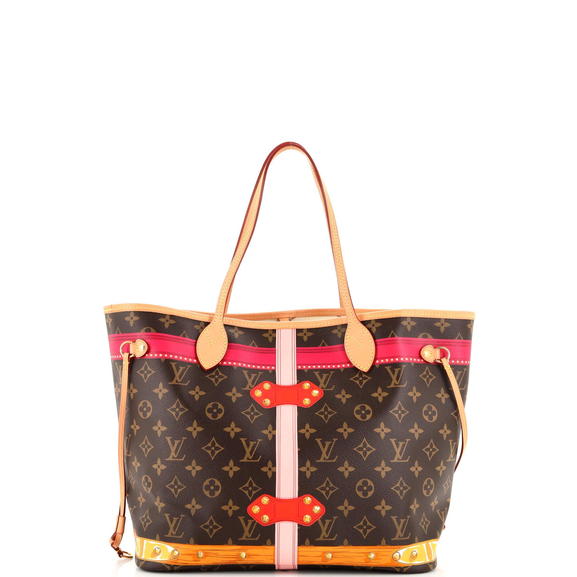 Women's Louis Vuitton Neverfull NM Tote Limited Edition Summer Trunks Monogram Canvas MM For Sale