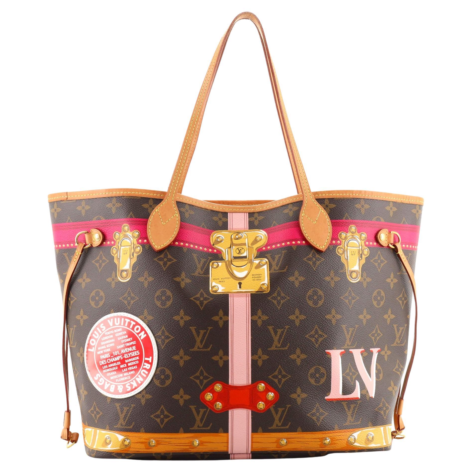 Louis Vuitton Neverfull NM Tote Limited Edition Summer Trunks Monogram Canvas MM