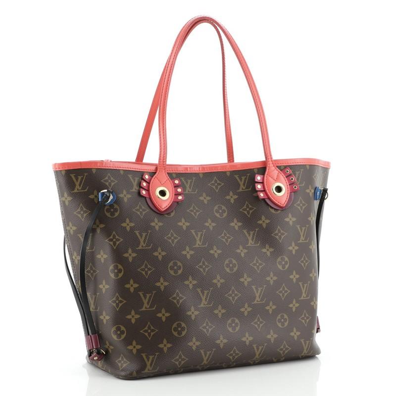 Black Louis Vuitton Neverfull NM Tote Limited Edition Totem Monogram Canvas MM