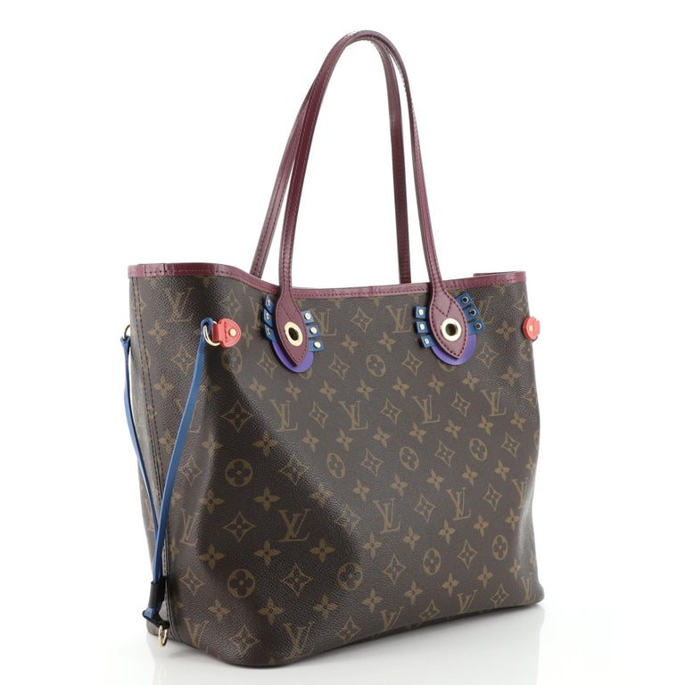 Louis Vuitton Limited Edition Purple Totem Monogram Canvas Neverfull Mm Nm