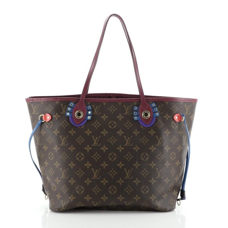 Black Louis Vuitton Neverfull NM Tote Limited Edition Totem Monogram Canvas MM