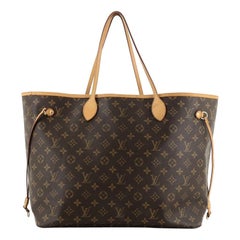Used Louis Vuitton Neverfull NM Tote Monogram Canvas GM 