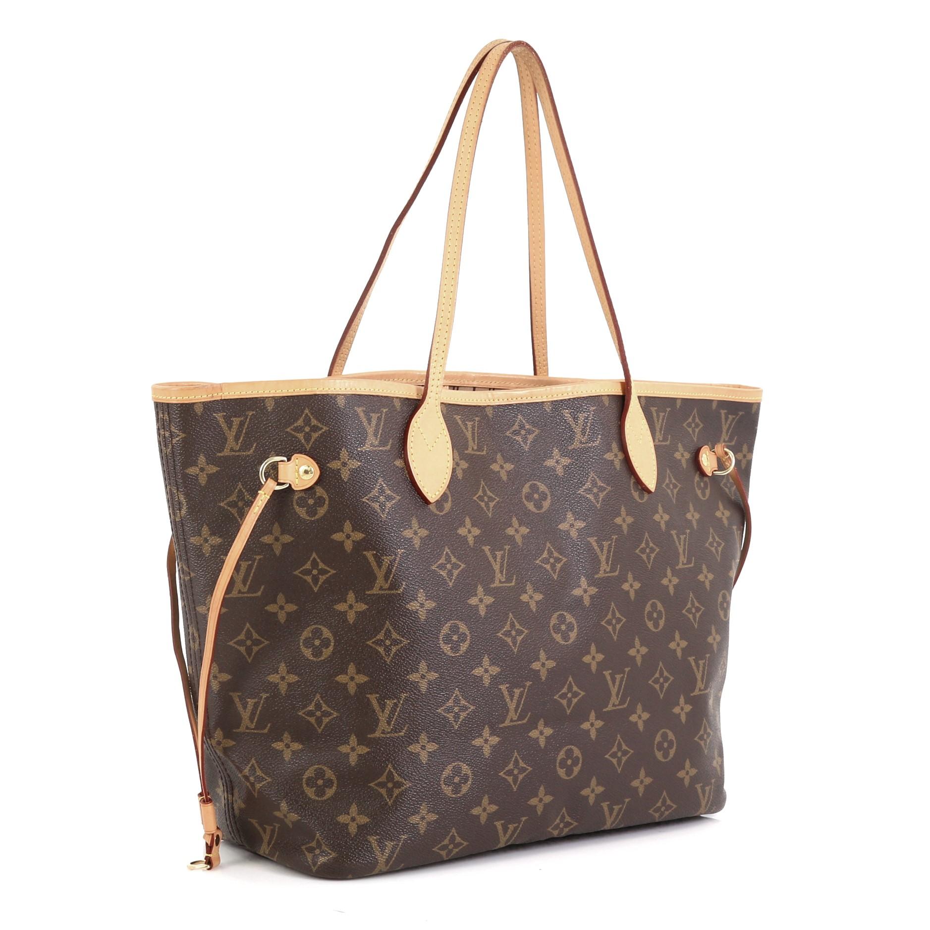 Brown Louis Vuitton Neverfull NM Tote Monogram Canvas MM