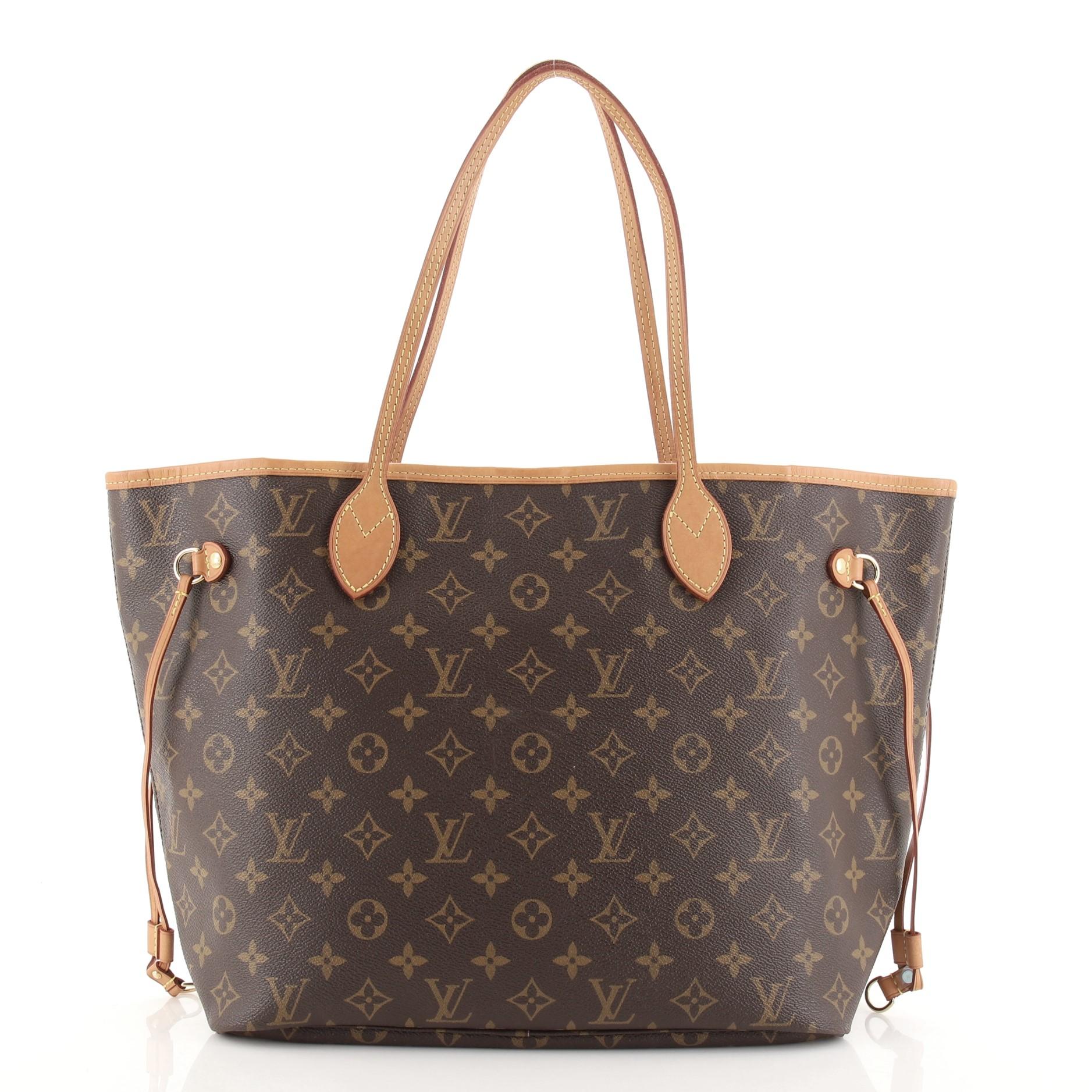 Gray Louis Vuitton Neverfull NM Tote Monogram Canvas MM