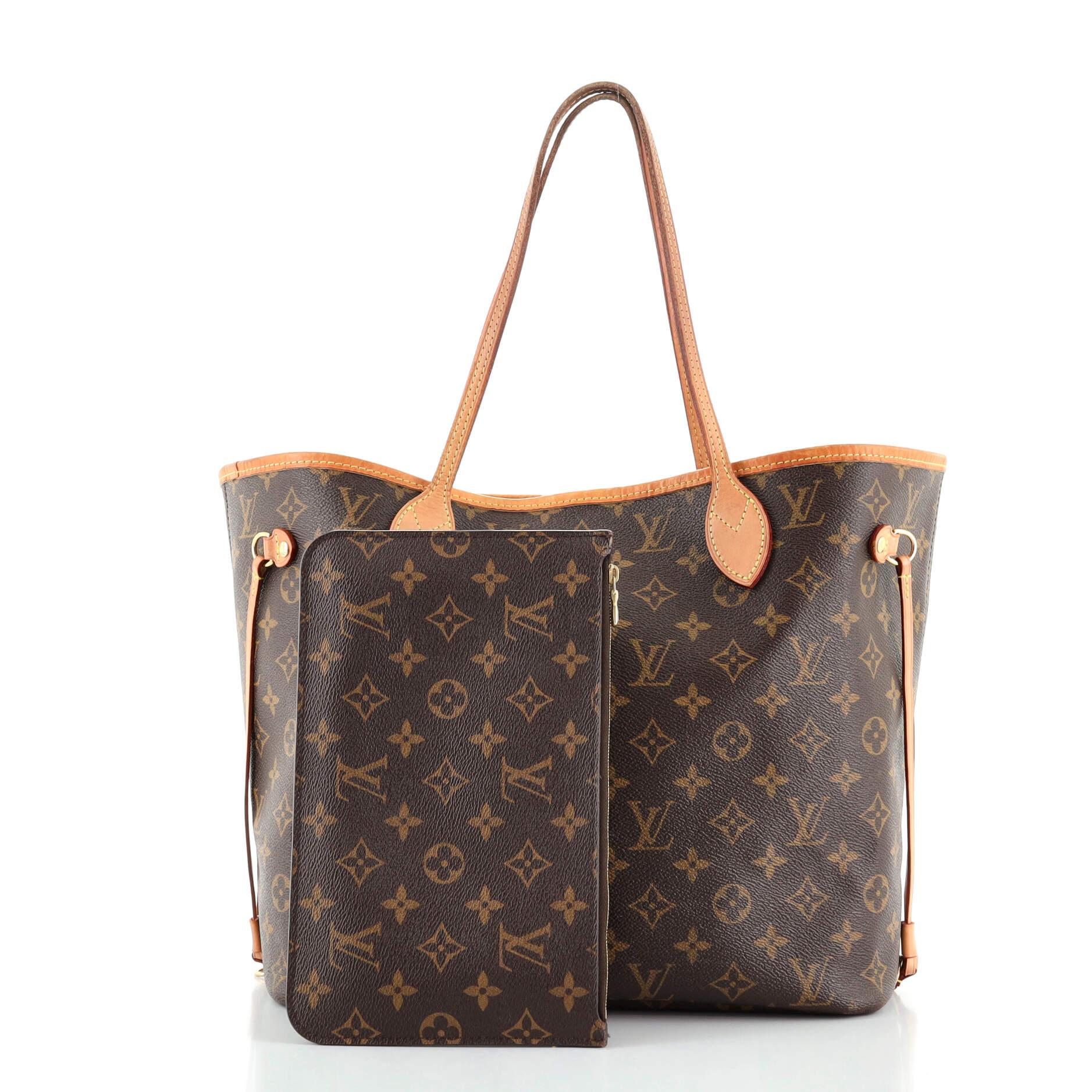 Brown Louis Vuitton Neverfull NM Tote Monogram Canvas MM