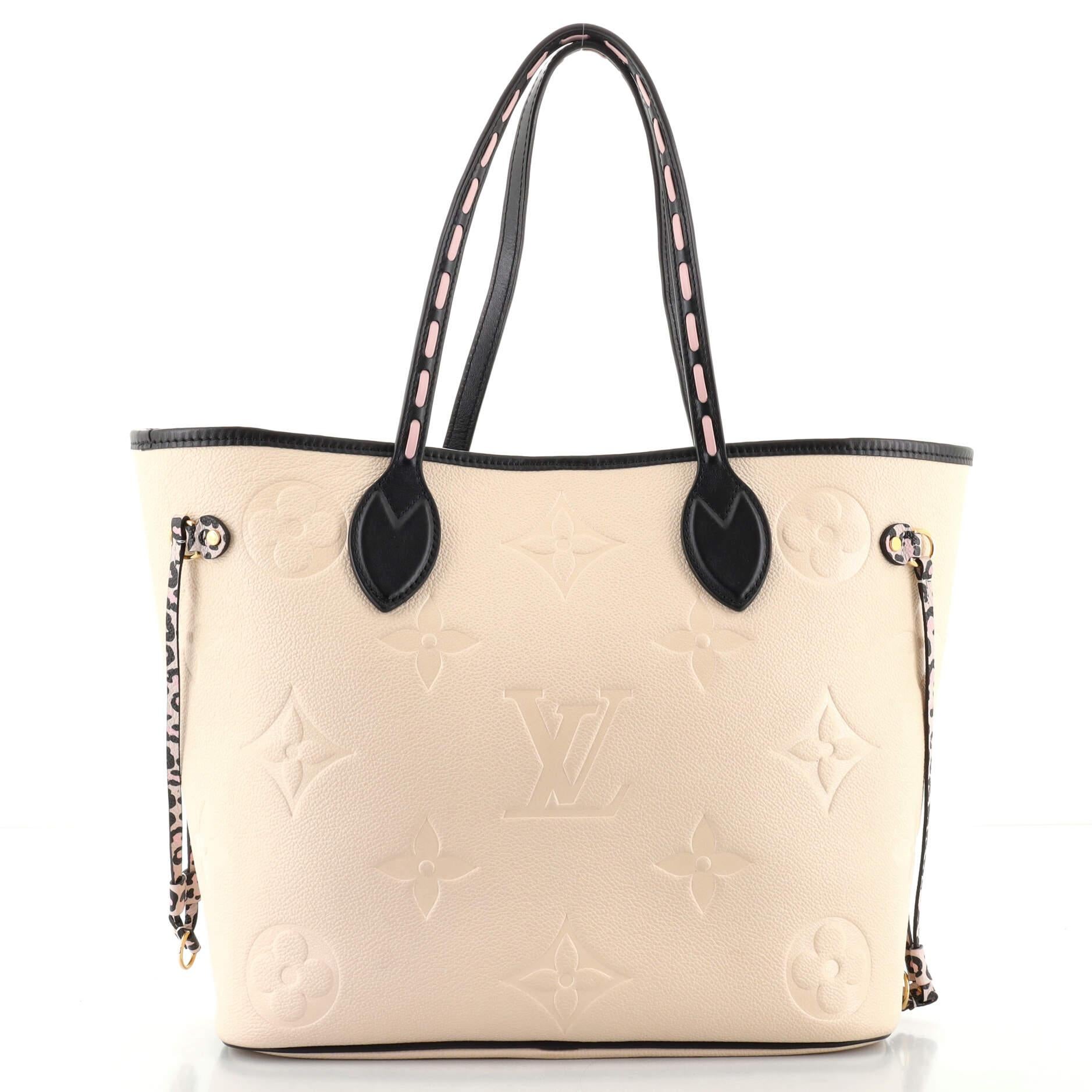 Louis Vuitton Neverfull NM Tote Wild at Heart Monogram Empreinte Giant MM In Good Condition In NY, NY