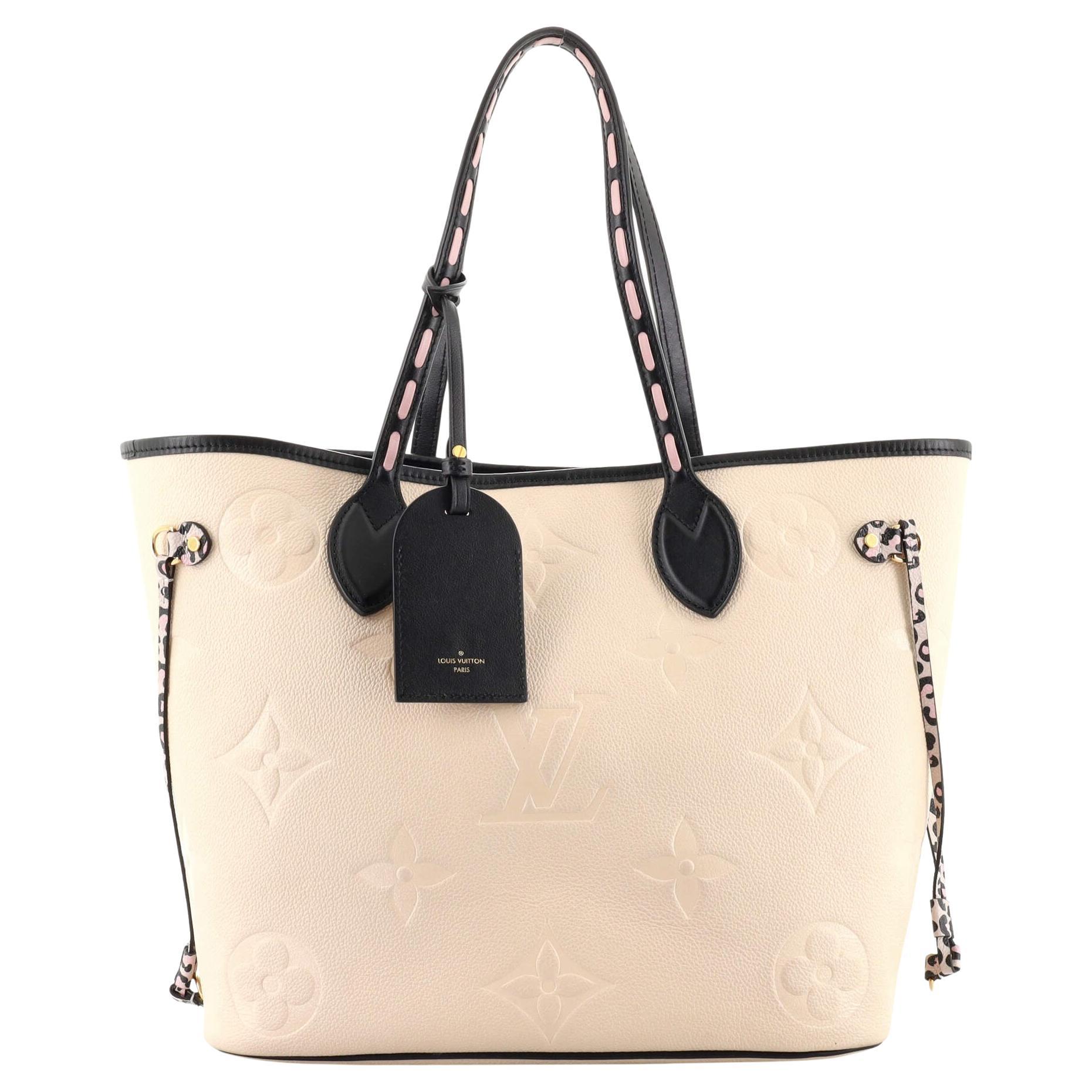 Louis Vuitton Neverfull Tote MM Ivory Empreinte Leather Wild at Heart