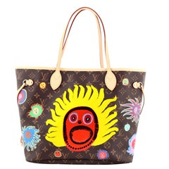 Louis Vuitton Neverfull NM Tote Yayoi Kusama Faces Monogram Canvas MM