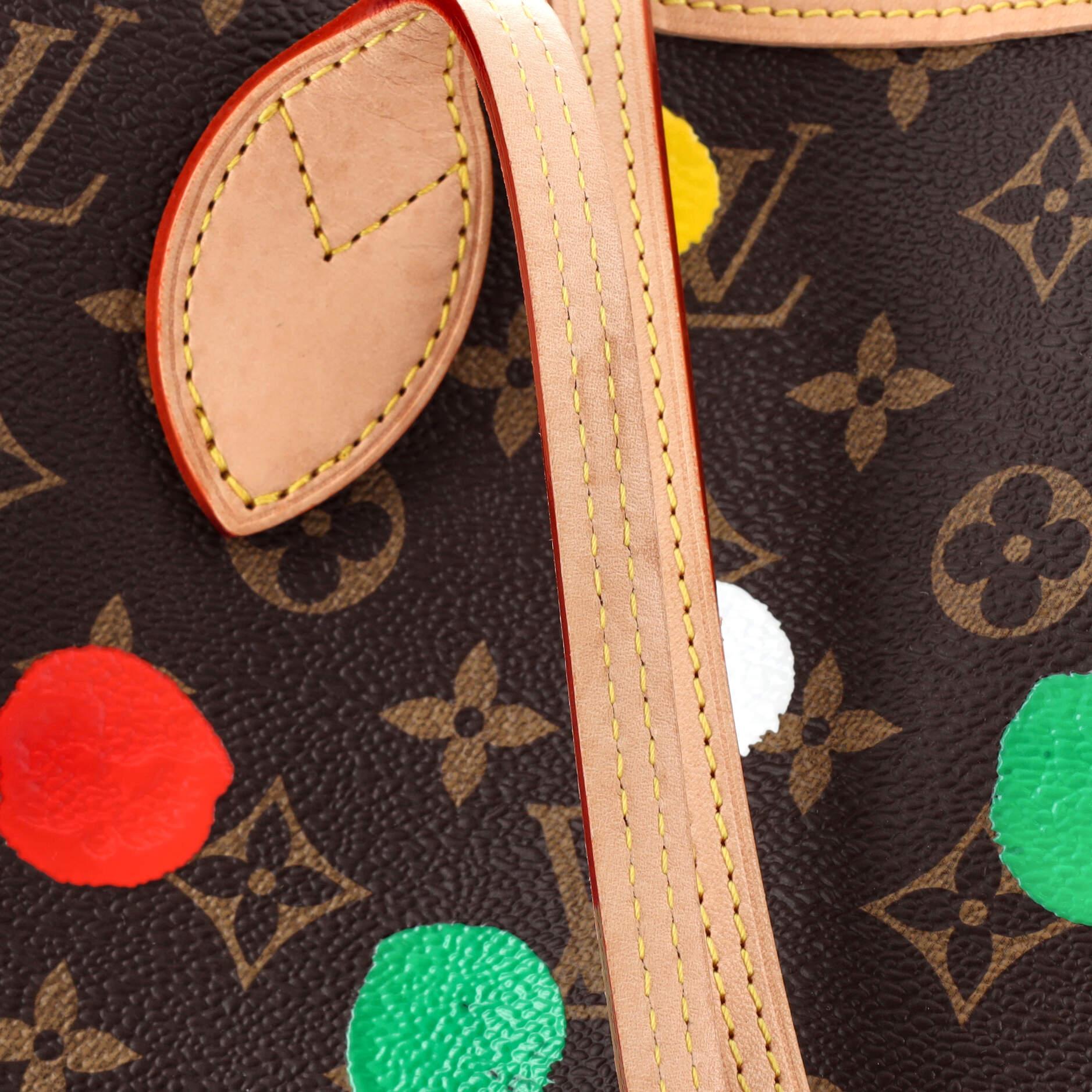 Louis Vuitton Neverfull NM Tote Yayoi Kusama Painted Dots Monogram Canvas MM For Sale 1