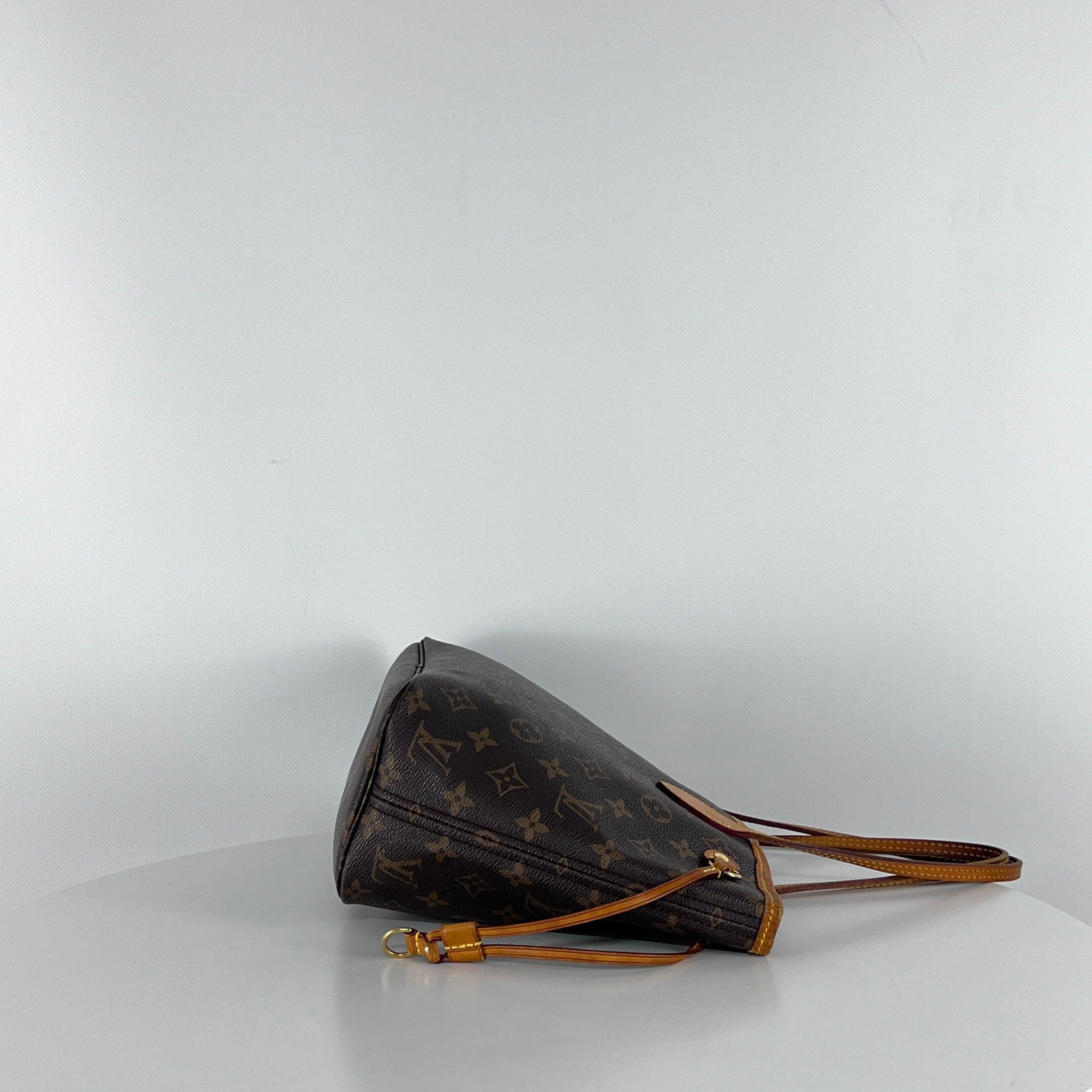 Louis Vuitton Neverfull PM Shoulder Bag Monogram Canvas Brown 2010 en vente 1