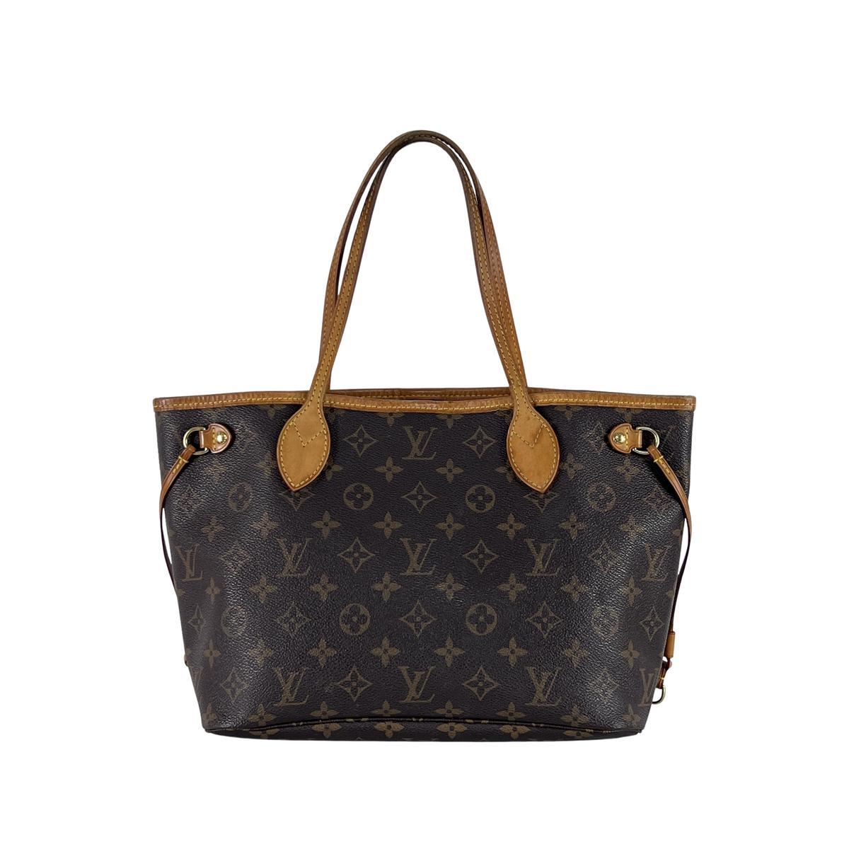 Louis Vuitton Neverfull PM Shoulder Bag Monogram Canvas Brown 2010