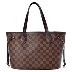 Louis Vuitton Neverfull PM Tote Bag - Damier Ebene Canvas , Red Interior