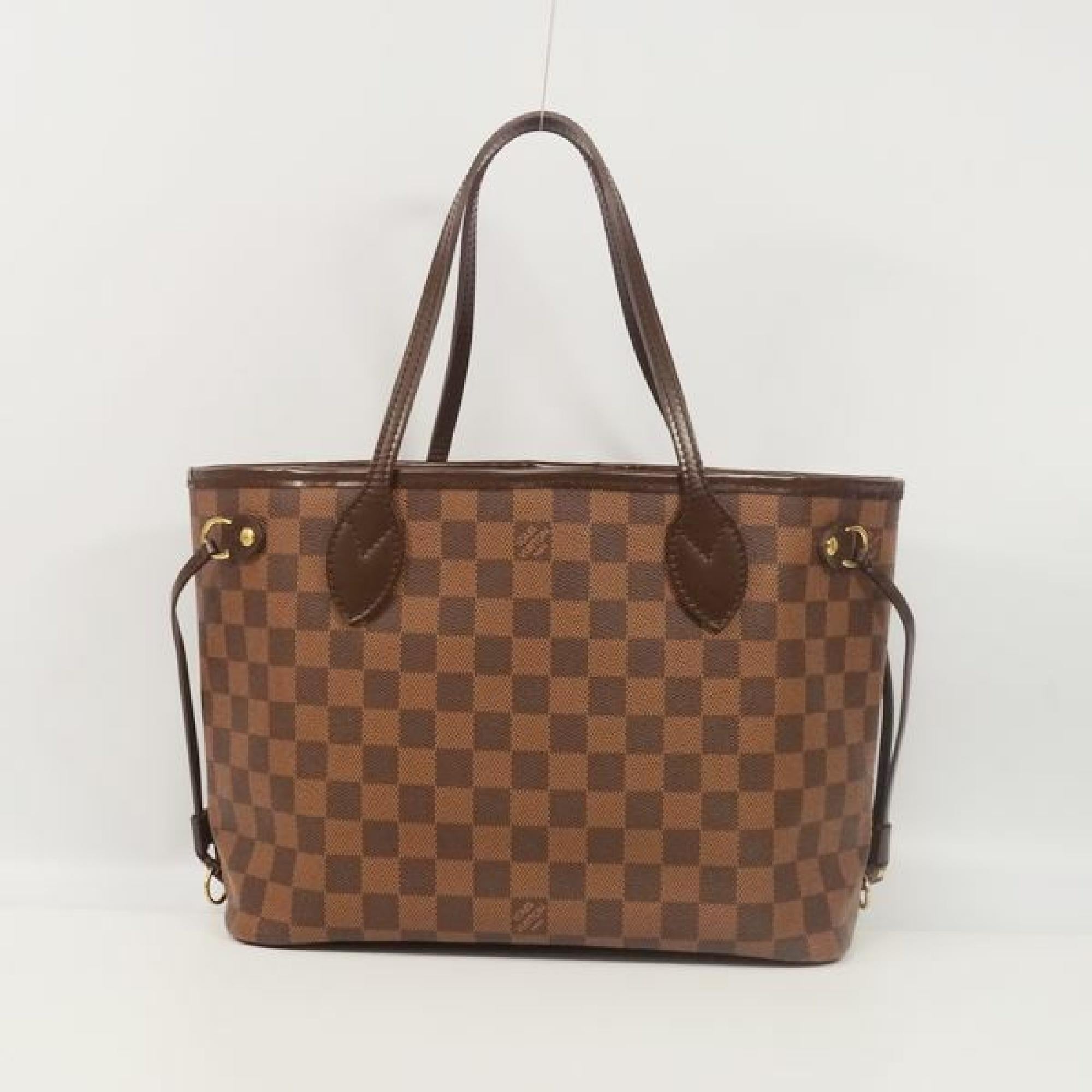 Brown LOUIS VUITTON Neverfull PM Womens tote bag N51109 Damier ebene For Sale