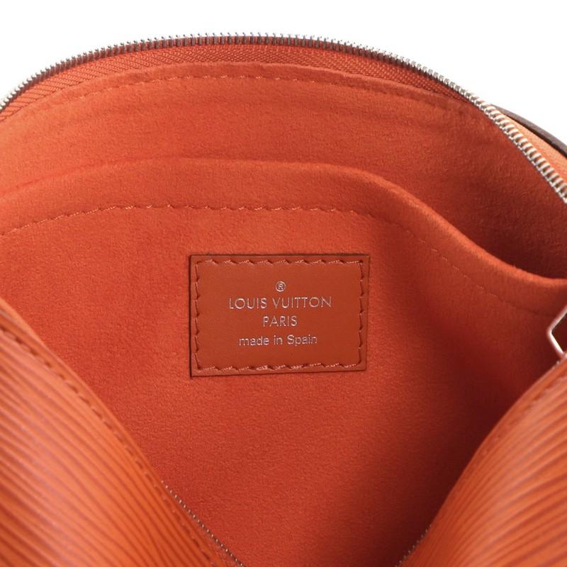 Orange Louis Vuitton Neverfull Pochette Epi Leather Large