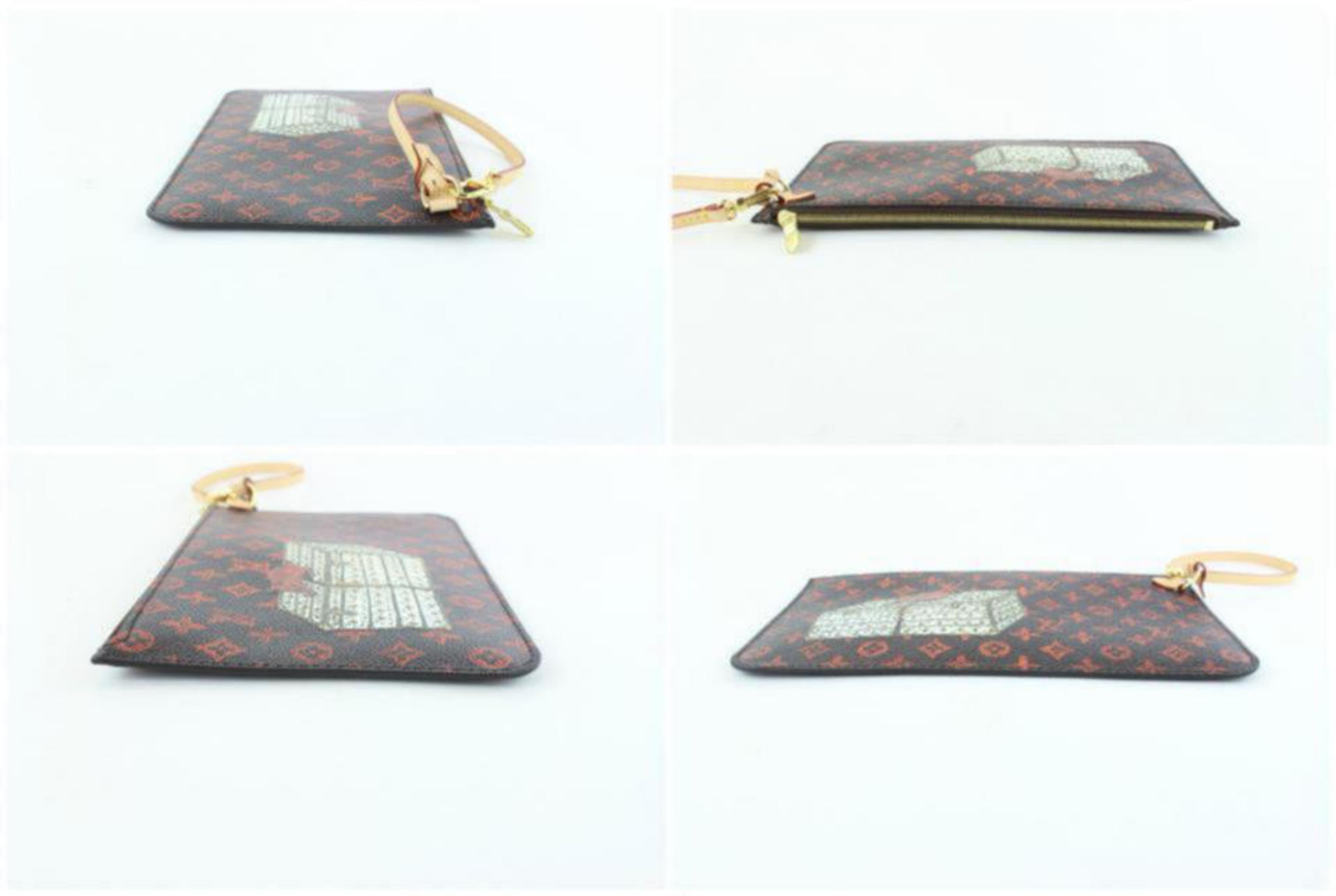 Louis Vuitton Neverfull Pochette  Limited Grace Coddington Catogram 2lz1212  1