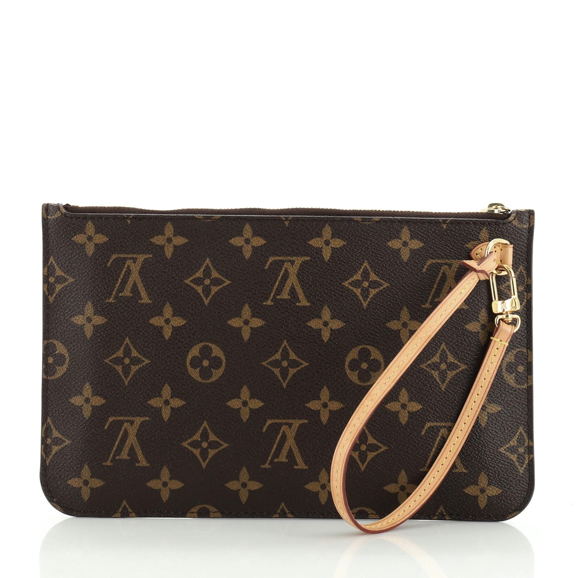 Louis Vuitton Neverfull Pochette Monogram Canvas Large (Schwarz)