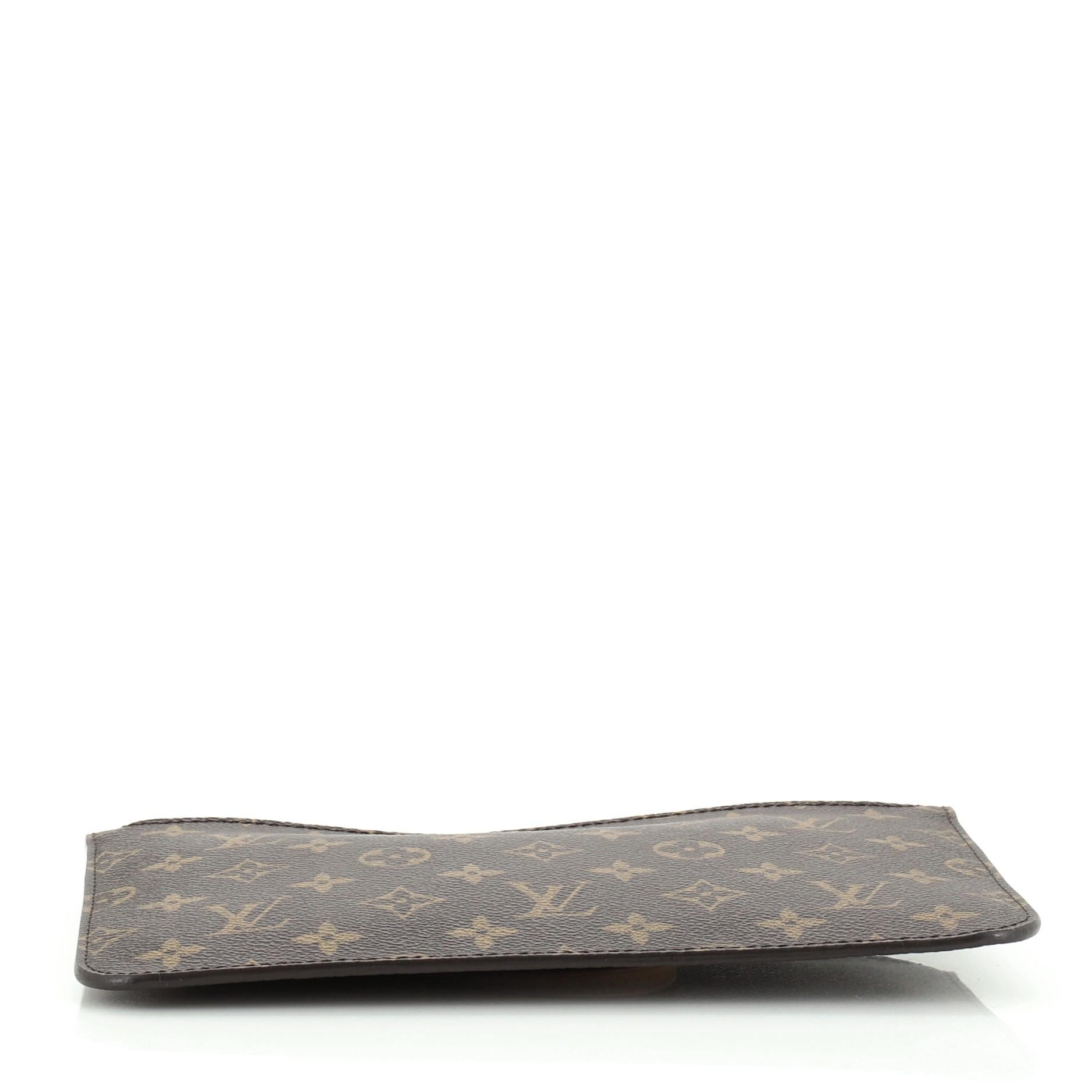 Louis Vuitton Neverfull Pochette Monogram Canvas Large im Zustand „Gut“ in NY, NY