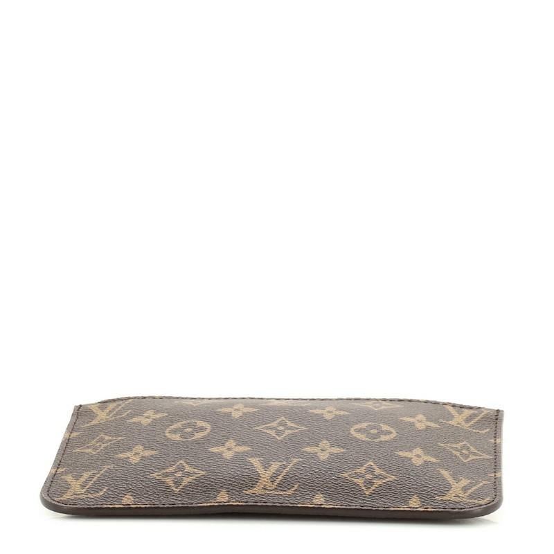 Louis Vuitton Neverfull Pochette Monogram Canvas Small In Good Condition In NY, NY