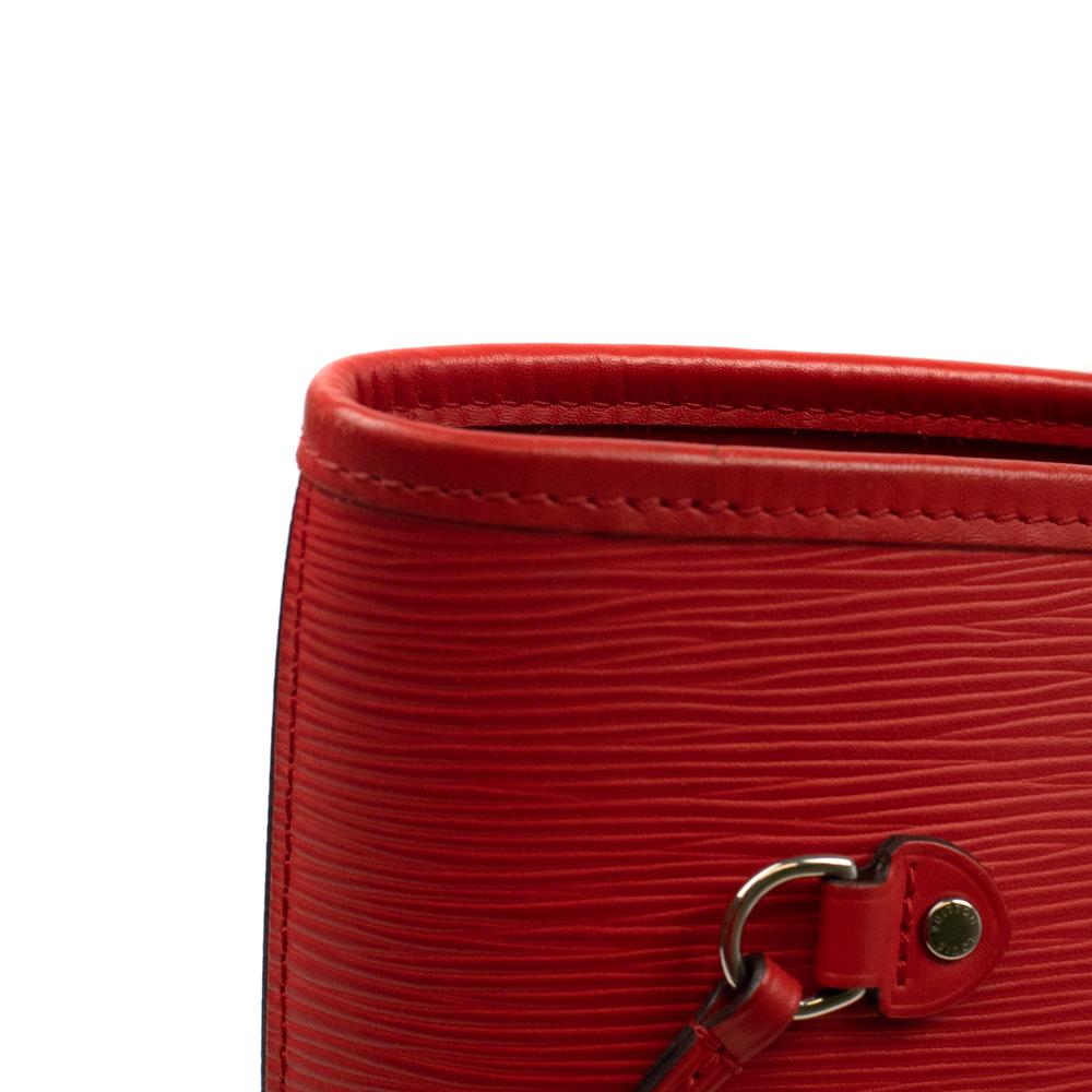 LOUIS VUITTON Neverfull Shoulder bag in Red Leather For Sale 3
