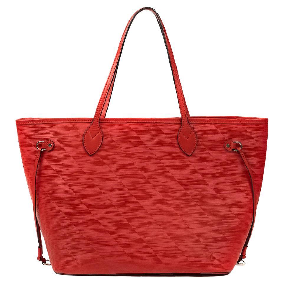 LOUIS VUITTON Neverfull Shoulder bag in Red Leather