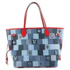 Louis Vuitton Neverfull Tote Damier and Monogram Patchwork Denim MM